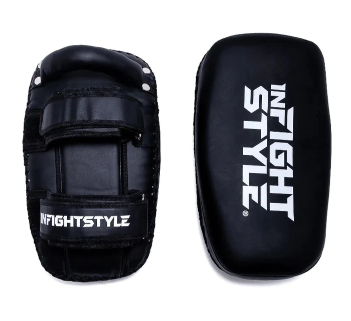 Frappeur Incurvé Mini Focus Pad Cuir Vintage - Gant Muay Thai Kick Boxe Rétro