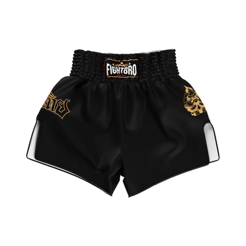 Fight Bro Solid Black Muaythai shorts