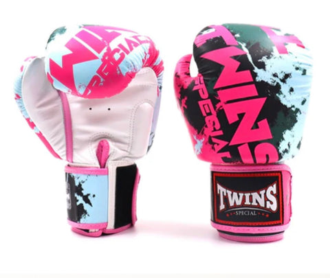 Twins Special Fancy Boxing Gloves - White-Silver Skull - Singpatong  Sitnumnoi Store