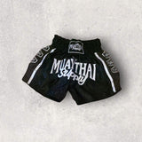 MTS black and white muaythai shorts