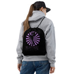 Drawstring bag black/purple