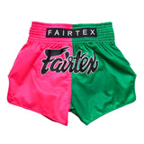 Fairtex Pink and Green Muaythai shorts