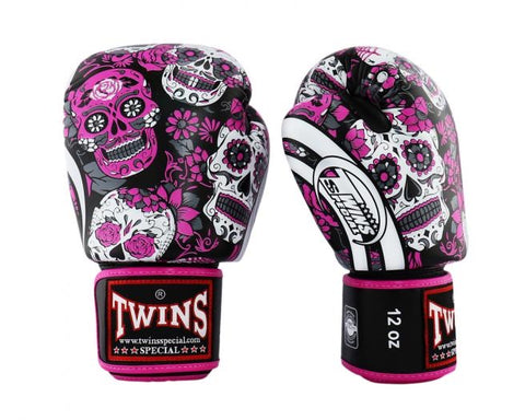 Twins Pink Sugar skull gloves