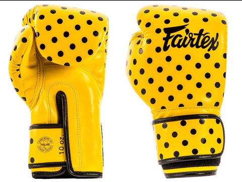 Fairtex Gloves yellow dotted gloves BGV14 YP