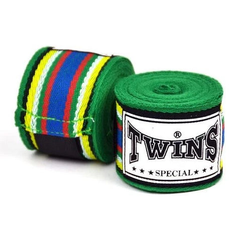 Twins green striped handwraps