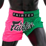 Fairtex Pink and Green Muaythai shorts